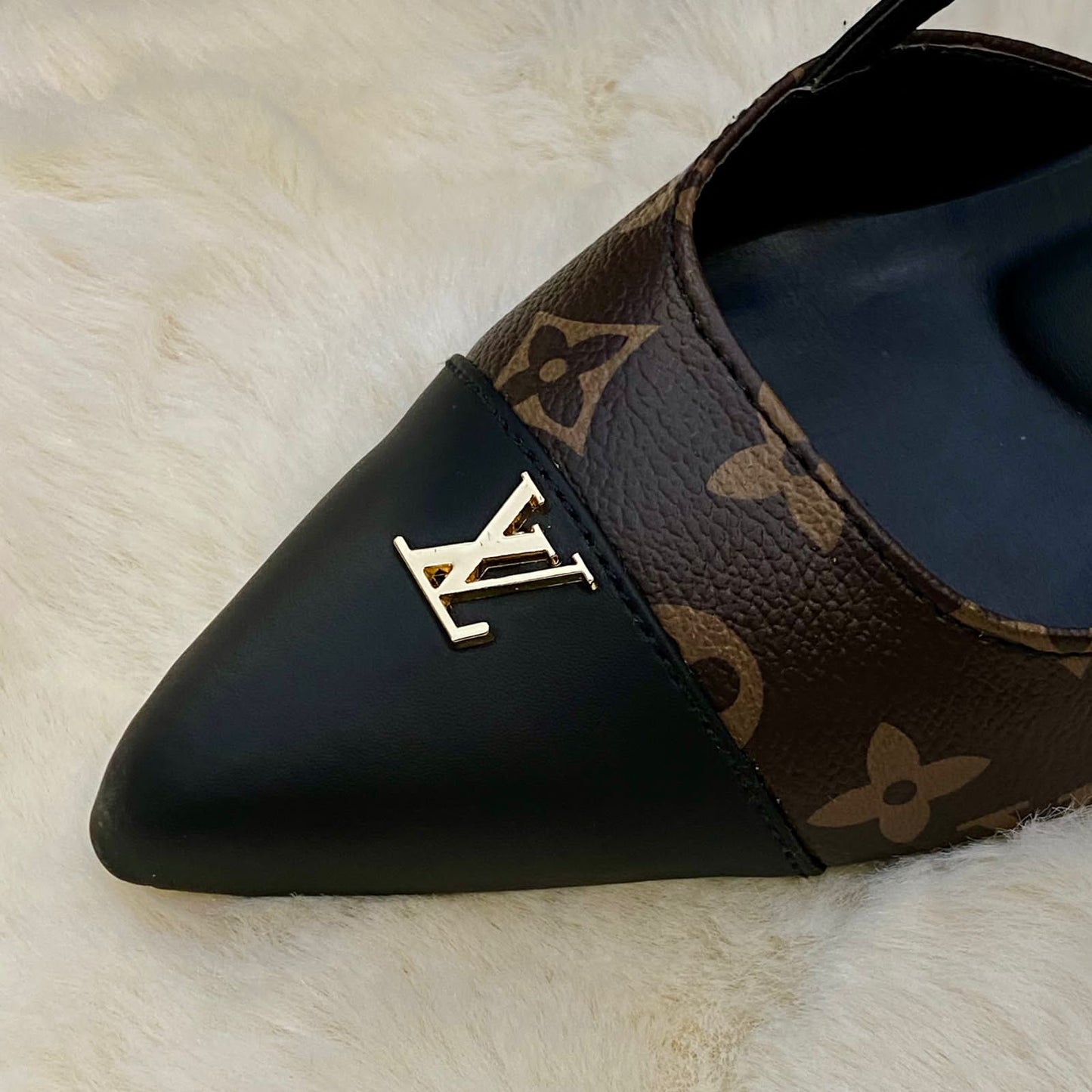 Eleganza Monogram Sling Heels
