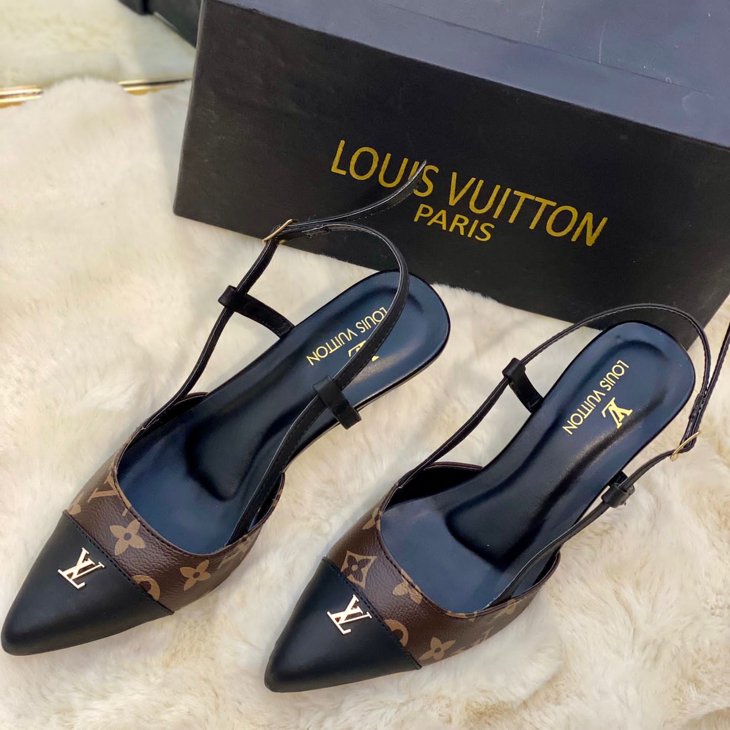 Eleganza Monogram Sling Heels