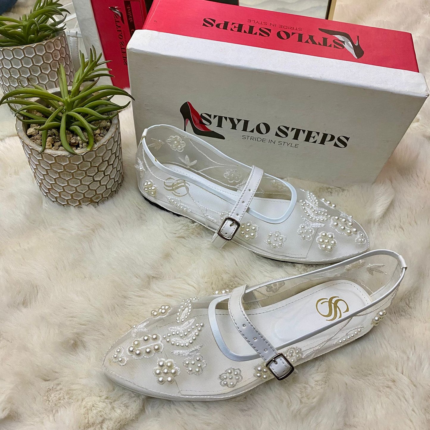 Eterna Bloom Ballet Embroidery Pumps