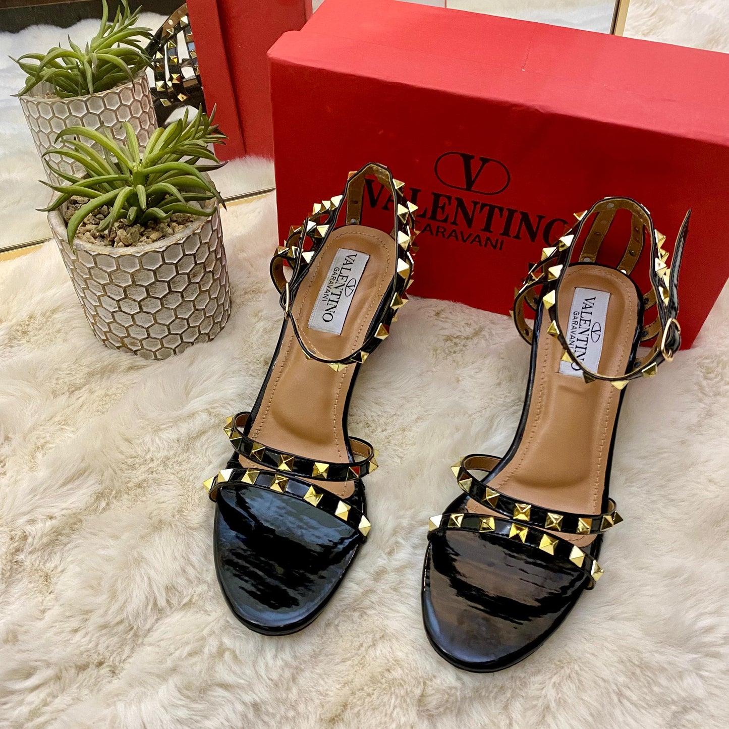 GlamRock Studded Patent Heels