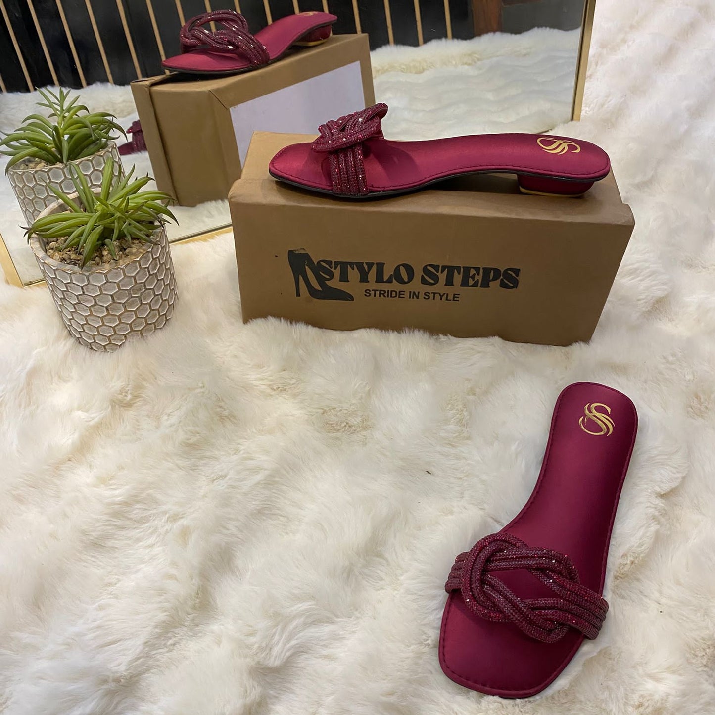 Ebony Charm Heel Flats