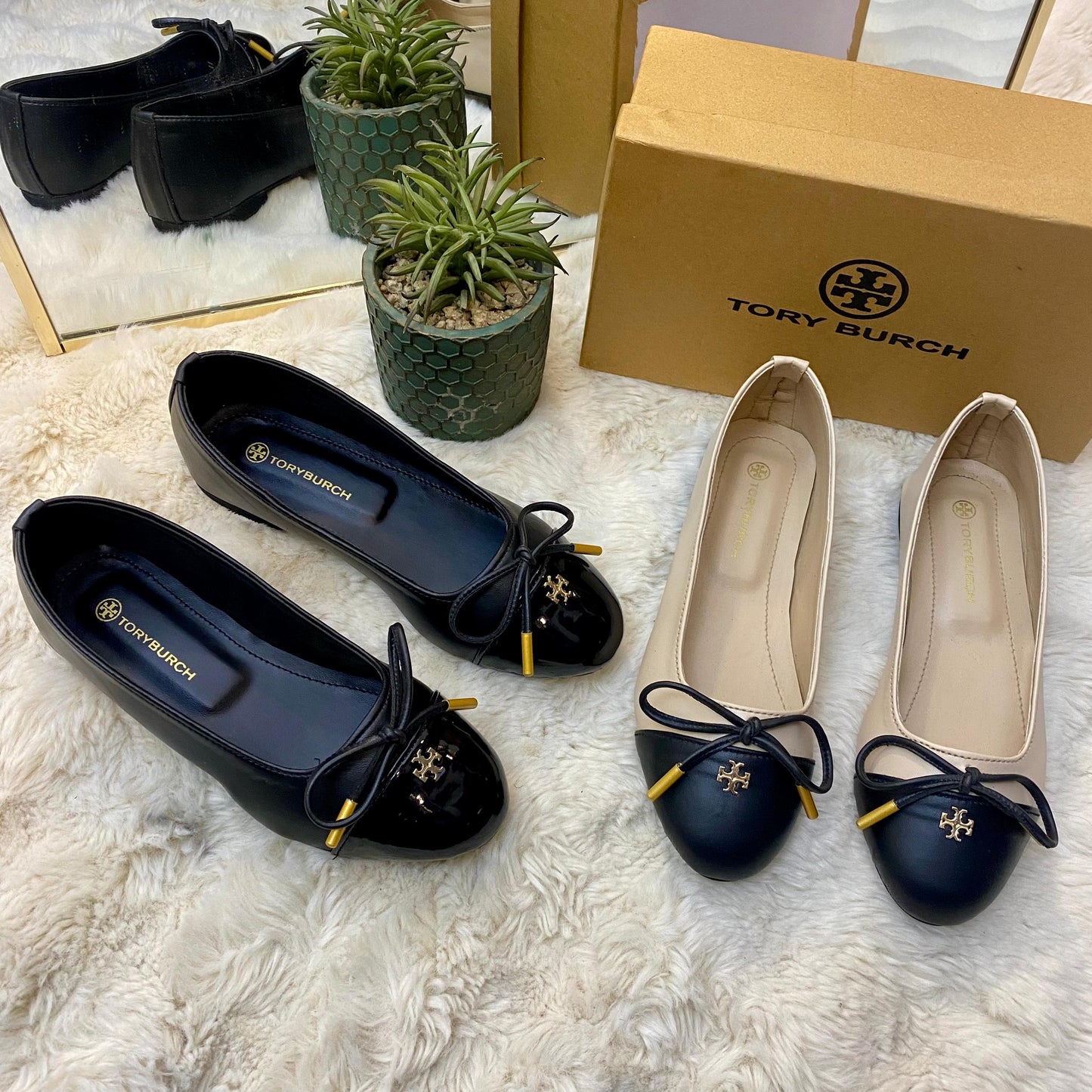 TB Cap-toe Ballet Pumps