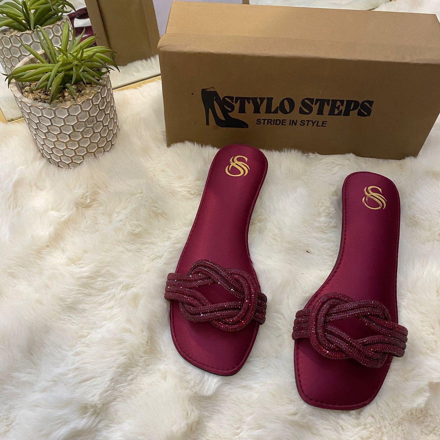 Ebony Charm Heel Flats