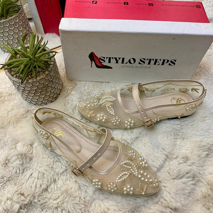 Eterna Bloom Ballet Embroidery Pumps
