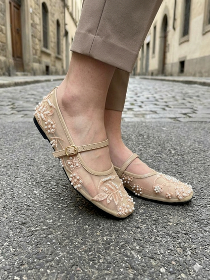 Eterna Bloom Ballet Embroidery Pumps