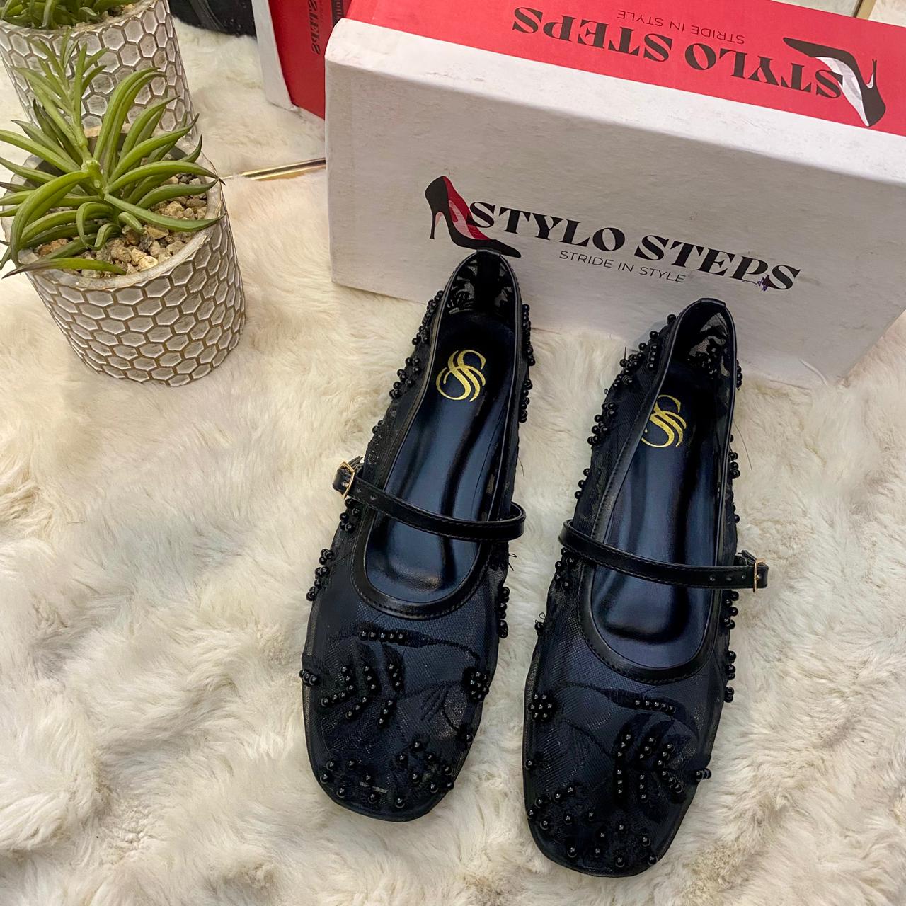 Eterna Bloom Ballet Embroidery Pumps
