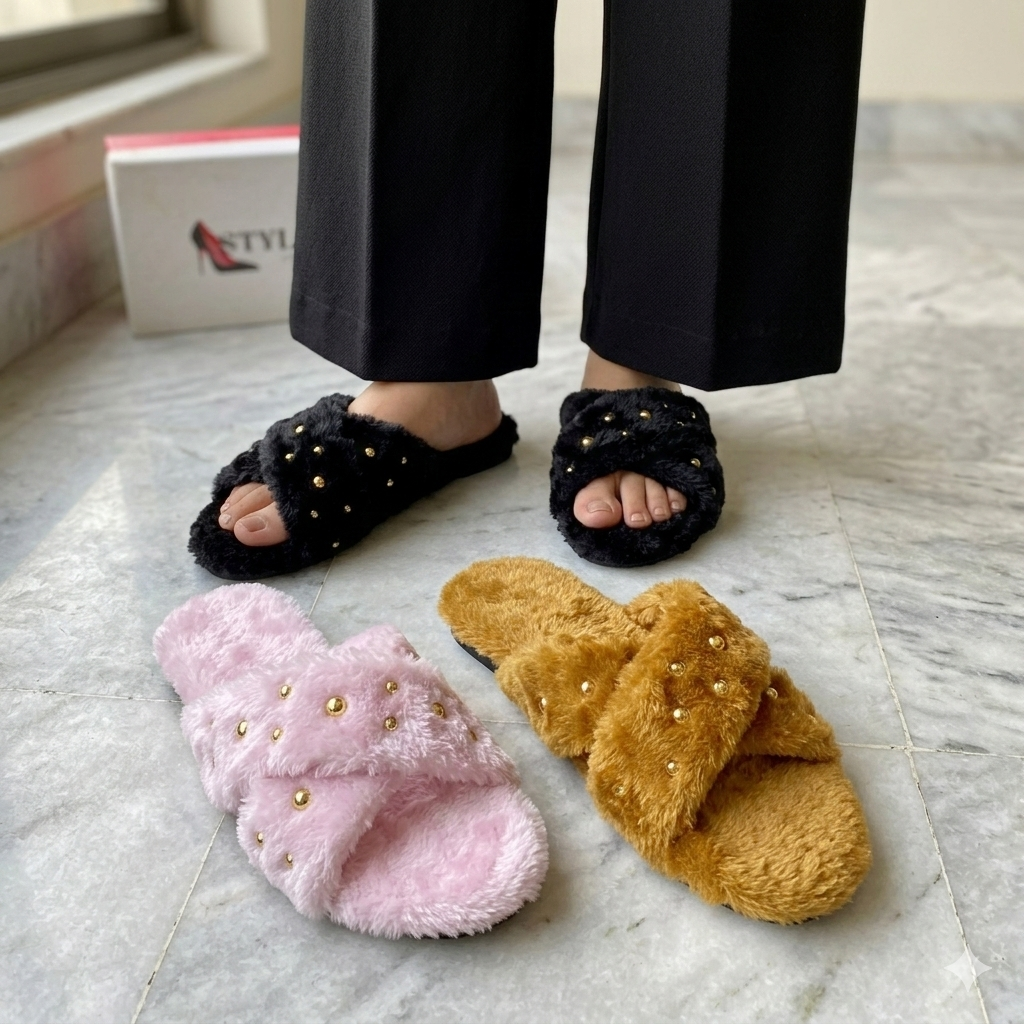 XOXO Fluffy Slides