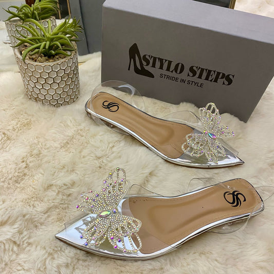 Prism Wings Transparent Mules