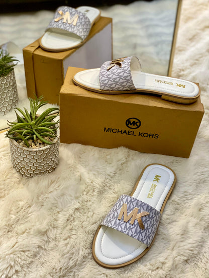 M K Monogram Flats