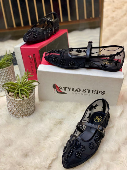 Eterna Bloom Ballet Embroidery Pumps