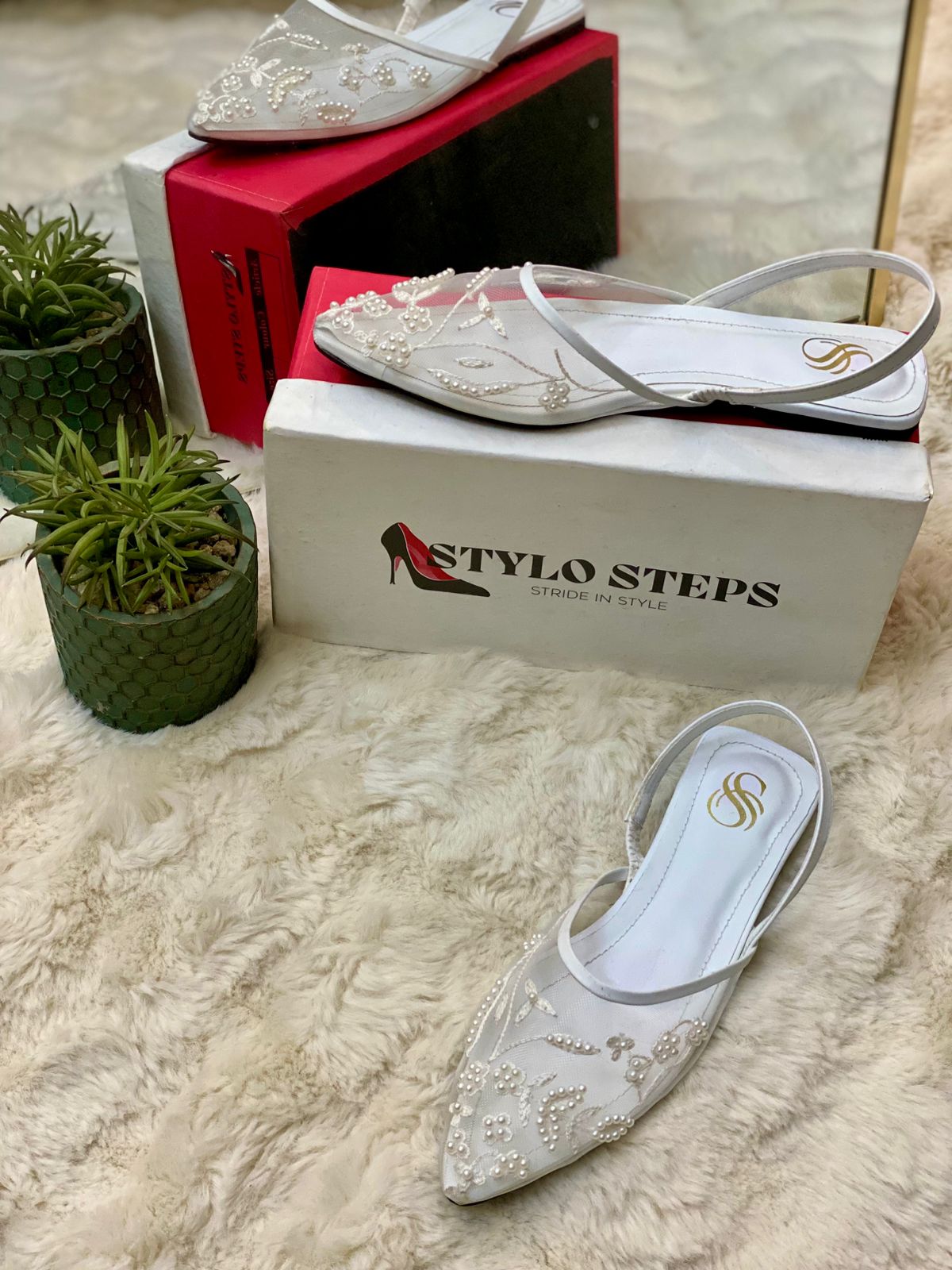 Eterna Bloom Mules Flats