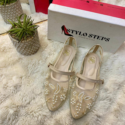 Eterna Bloom Ballet Embroidery Pumps