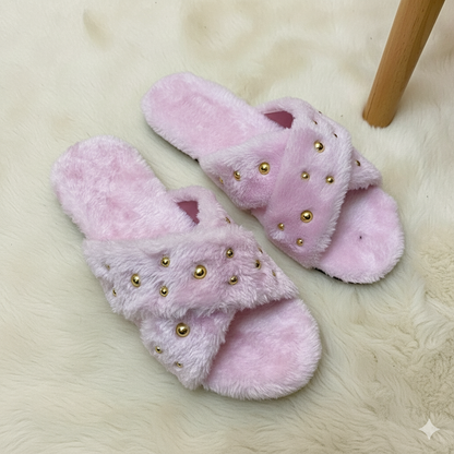 XOXO Fluffy Slides