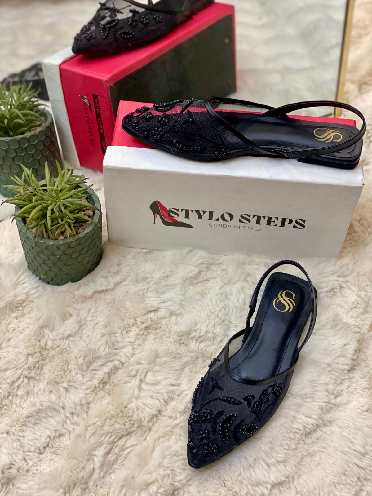 Eterna Bloom Mules Flats