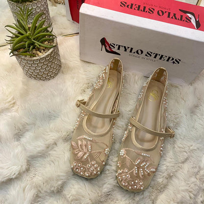 Eterna Bloom Ballet Embroidery Pumps