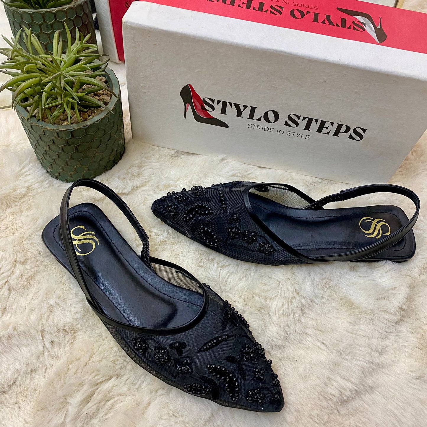 Eterna Bloom Mules Flats