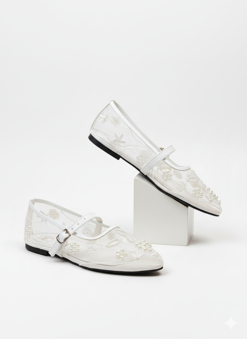 Eterna Bloom Ballet Embroidery Pumps