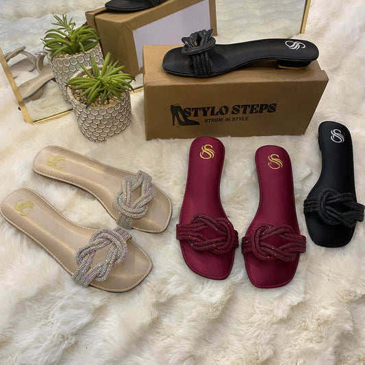 Ebony Charm Heel Flats