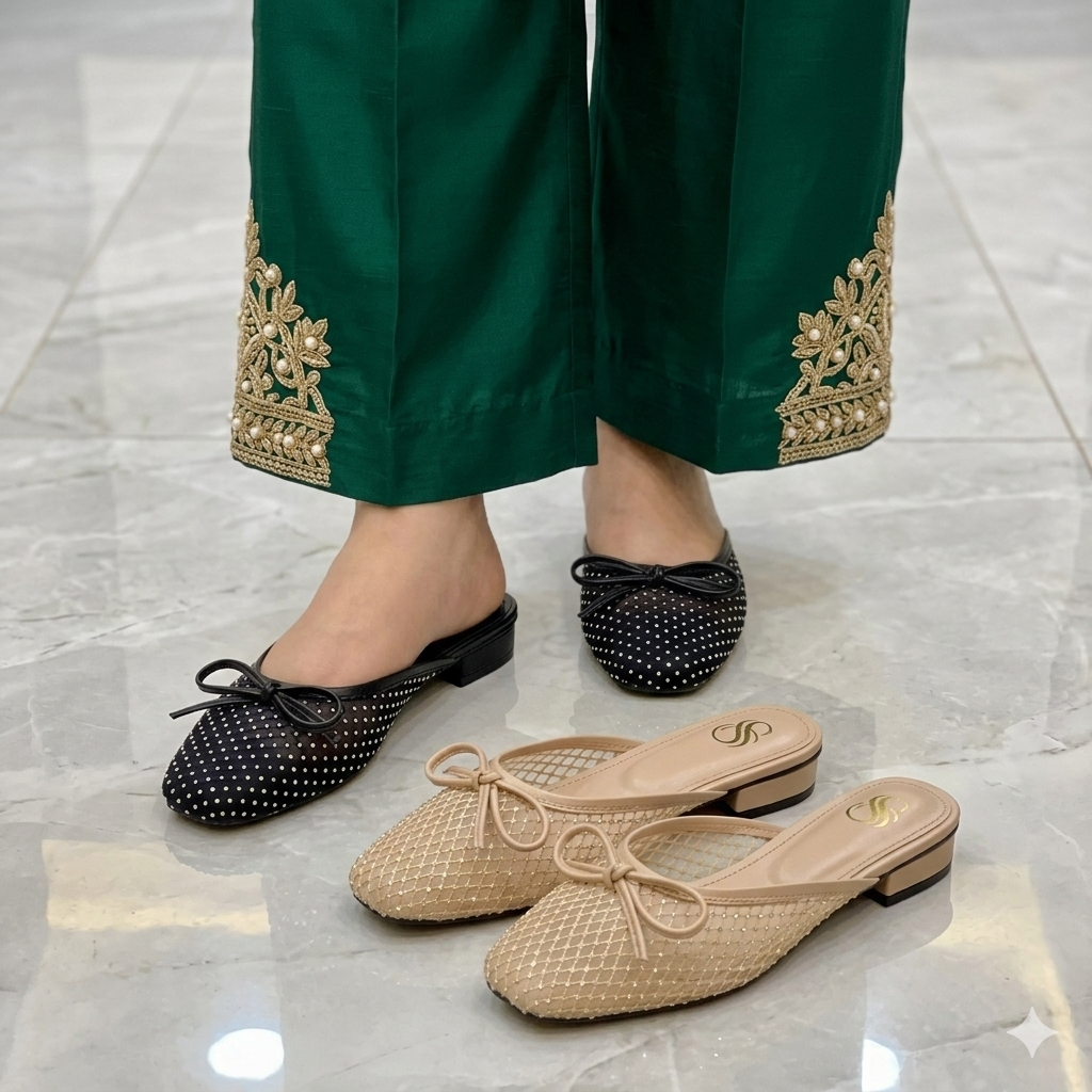 Net Couture Mules