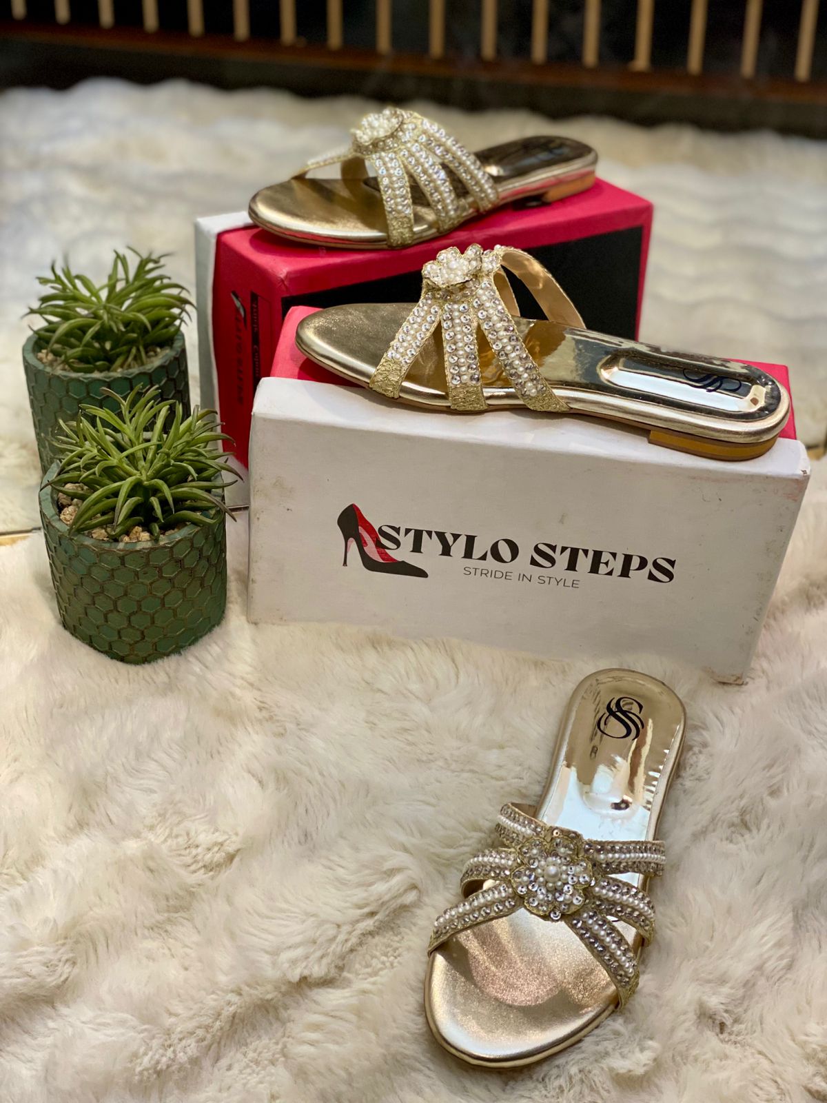 Serene Embellished Slides