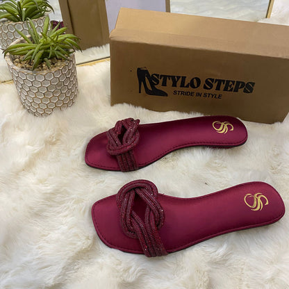 Ebony Charm Heel Flats