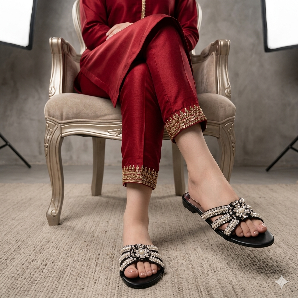 Serene Embellished Slides