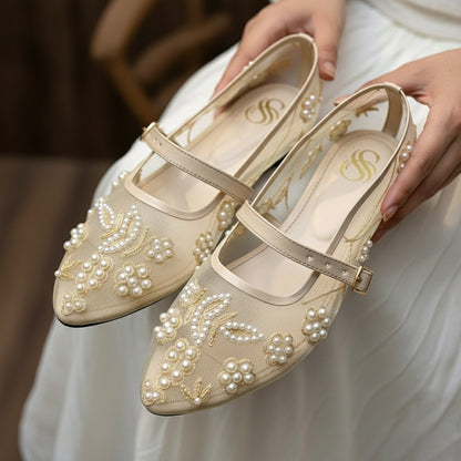 Eterna Bloom Ballet Embroidery Pumps