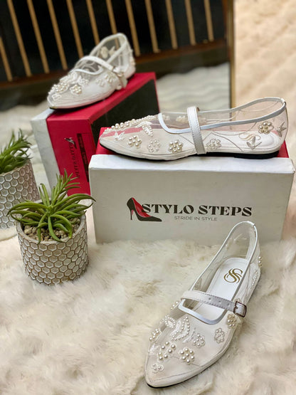 Eterna Bloom Ballet Embroidery Pumps