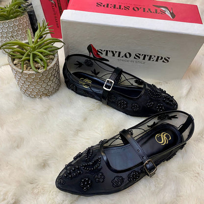 Eterna Bloom Ballet Embroidery Pumps