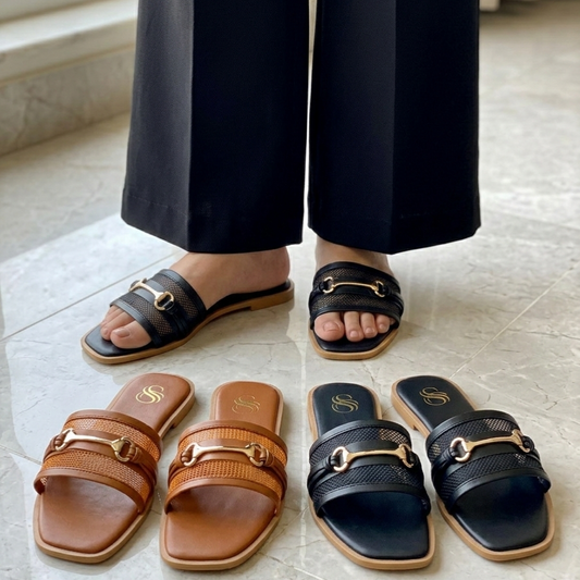Buckle Chic Dou Flats