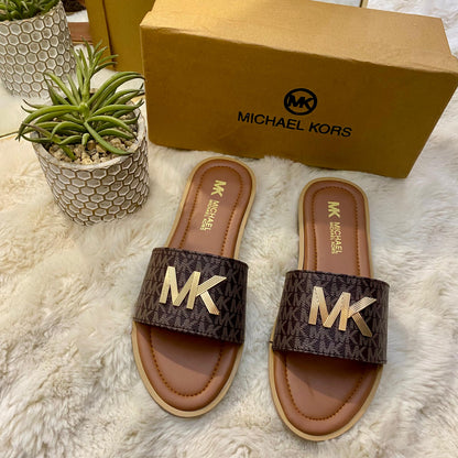 M K Monogram Flats