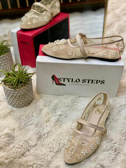 Eterna Bloom Ballet Embroidery Pumps