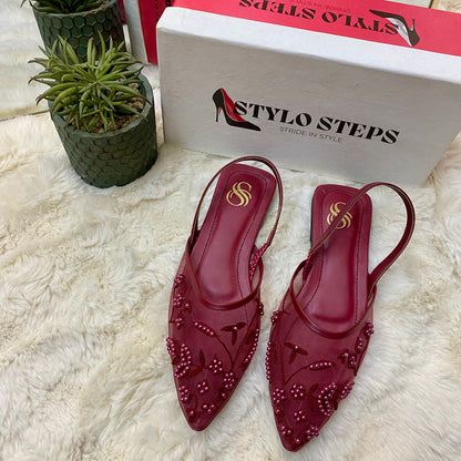 Eterna Bloom Mules Flats