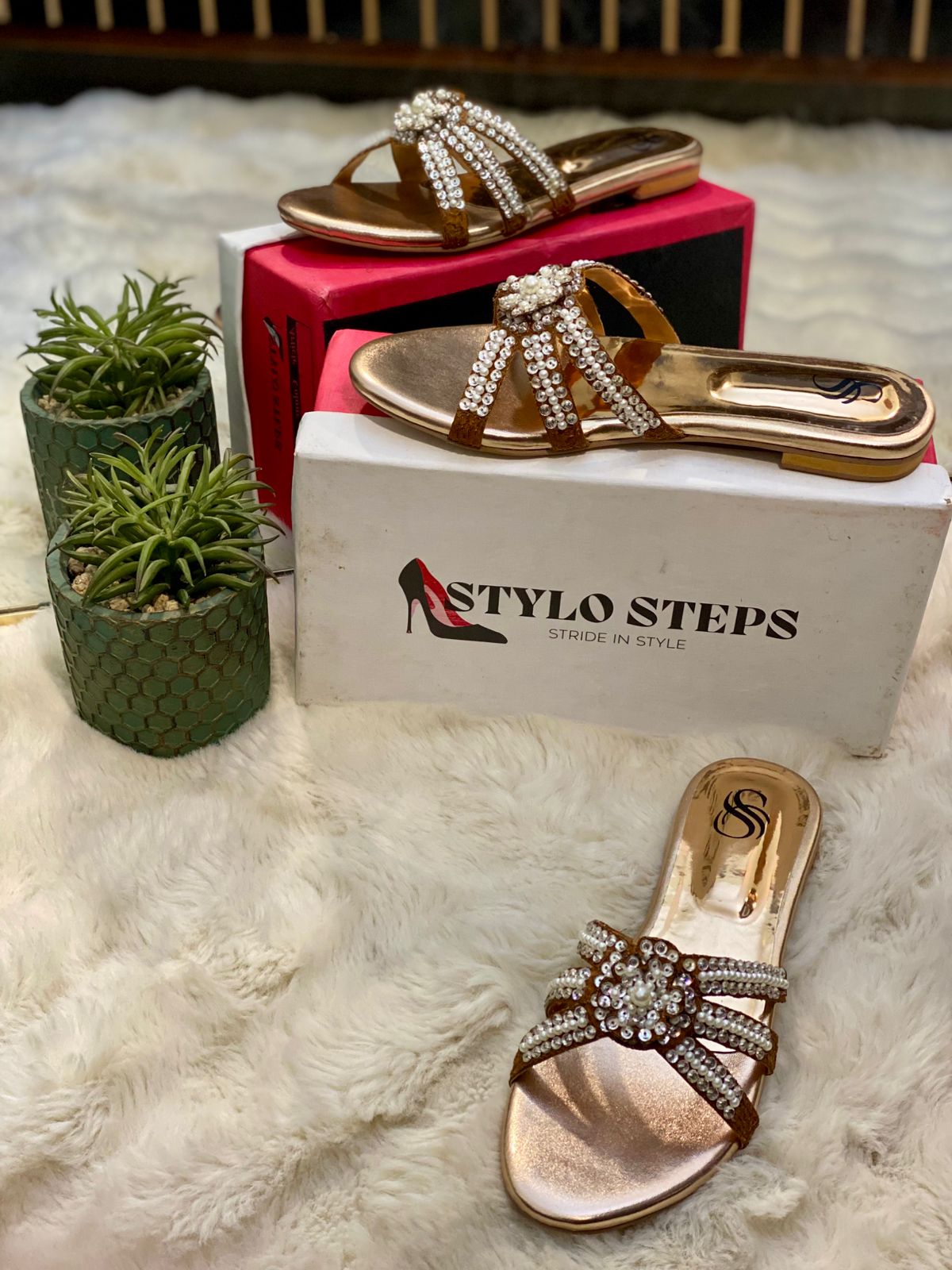 Serene Embellished Slides