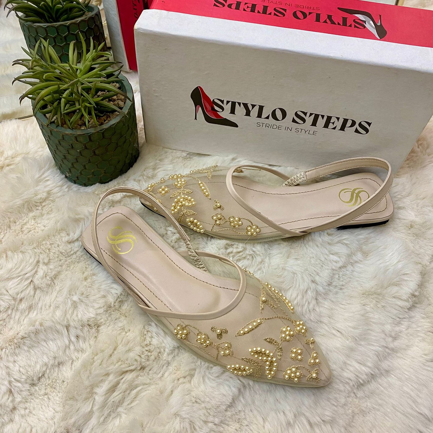 Eterna Bloom Mules Flats