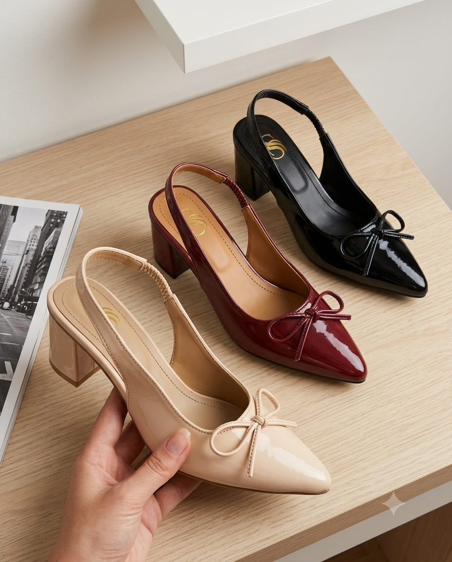 Bow Sensation Block Heels