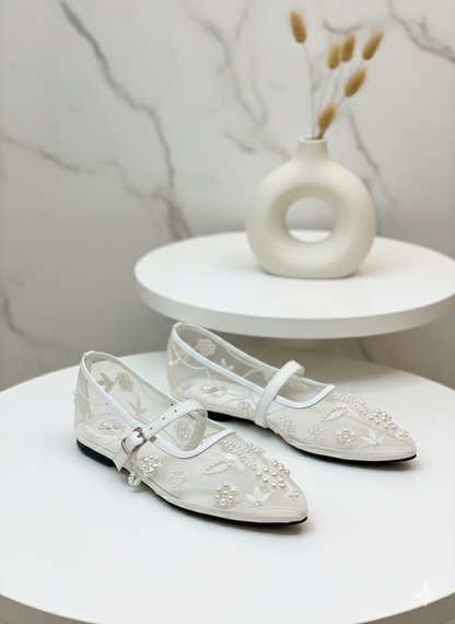 Eterna Bloom Ballet Embroidery Pumps