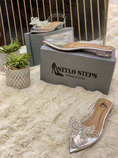 Prism Wings Transparent Mules
