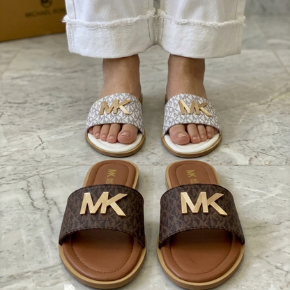 M K Monogram Flats