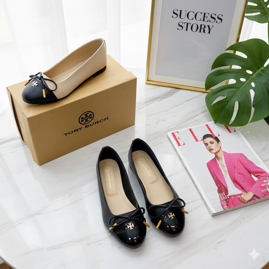 TB Cap-toe Ballet Pumps