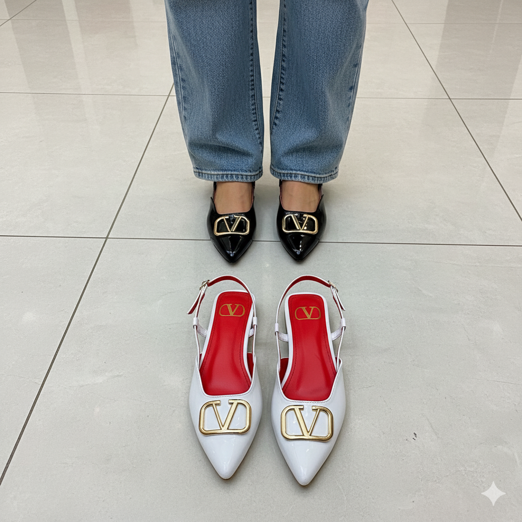 V-Essential Slingback Flats