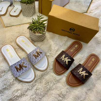 M K Monogram Flats