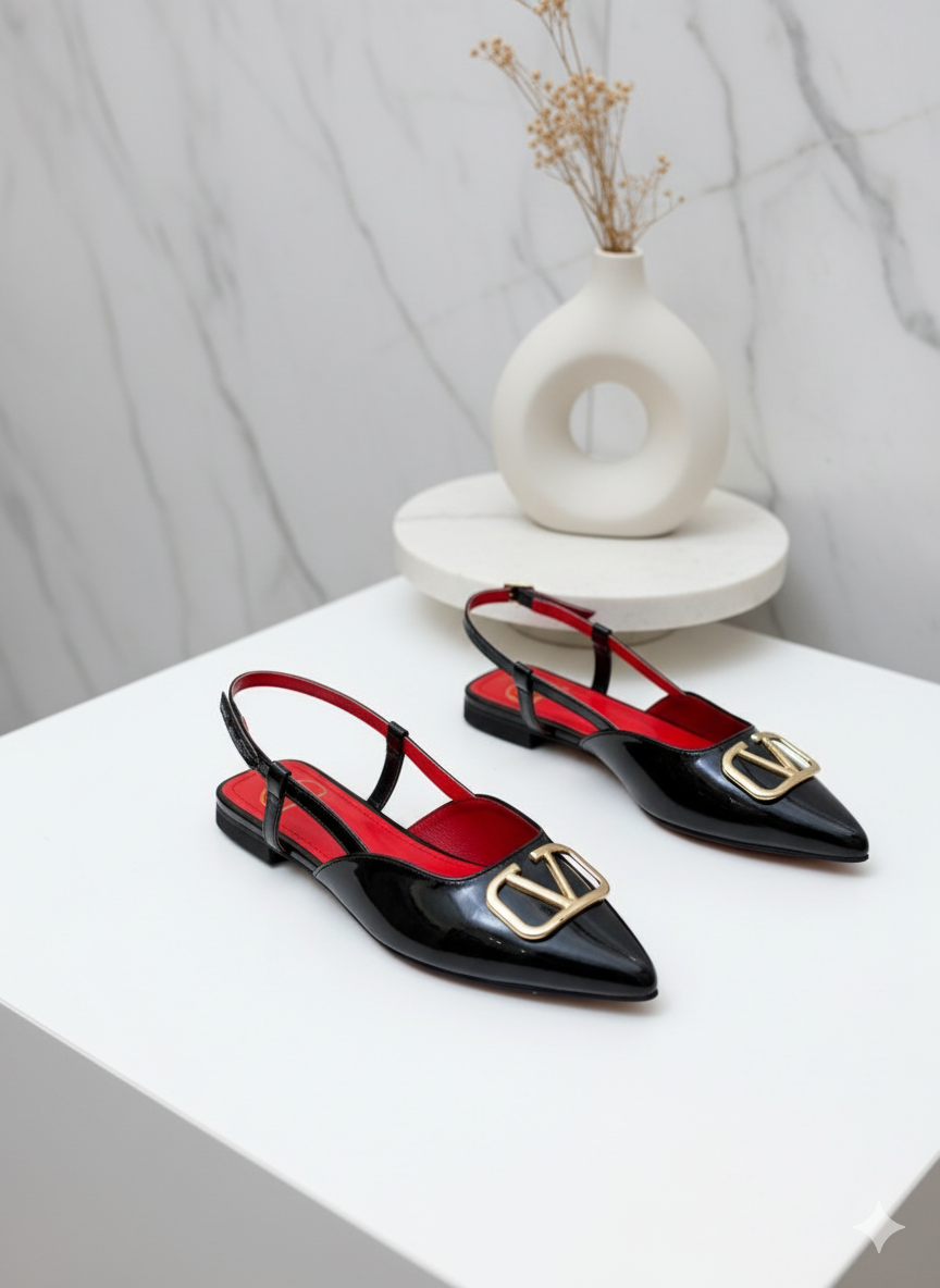 V-Essential Slingback Flats