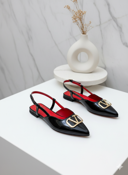 V-Essential Slingback Flats