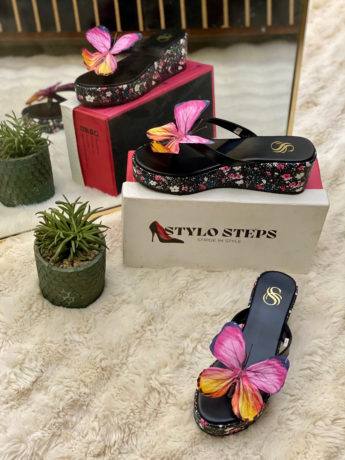 🦋 Butterfly Charm Wedges by StyloSteps