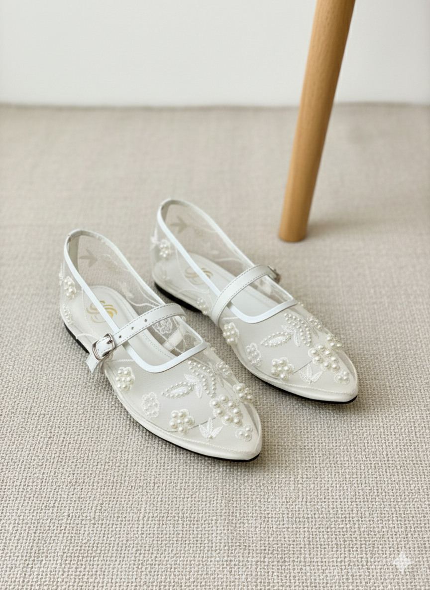 Eterna Bloom Ballet Embroidery Pumps