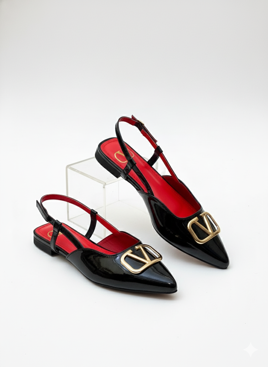 V-Essential Slingback Flats