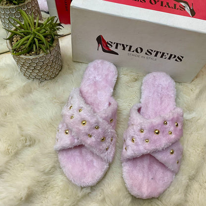 XOXO Fluffy Slides