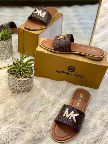 M K Monogram Flats