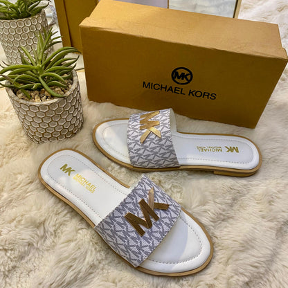 M K Monogram Flats